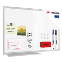 WHITEBOARD Magnetisch 60x40cm Magnettafel mit Aluminiumrahmen A7 - Weiß, Metall (60/40/1.4cm) - ALLboards