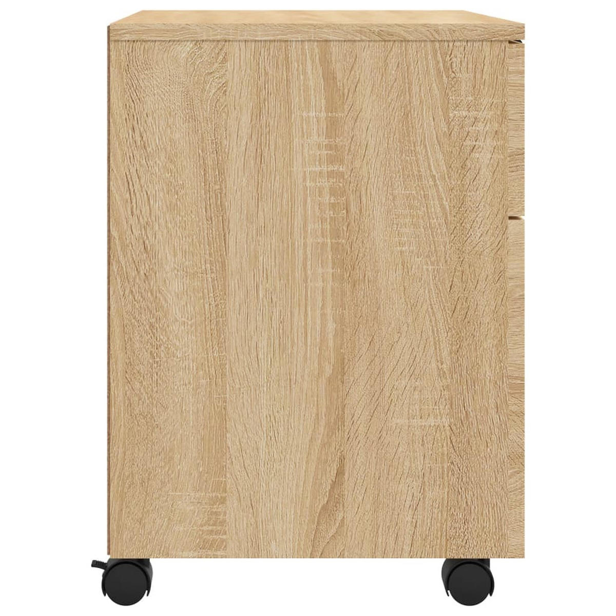ROLLCONTAINER Mosab rollbar Sonoma-Eiche 45x38x54 cm - Sonoma Eiche, Holz (45/54/38cm) - DELUKE