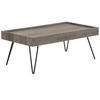 COUCHTISCH dunkler Holzfarbton/taupe rechteckig 100/60 cm Welton - Schwarz/Braun, Holzwerkstoff (60/100/42cm) - Beliani