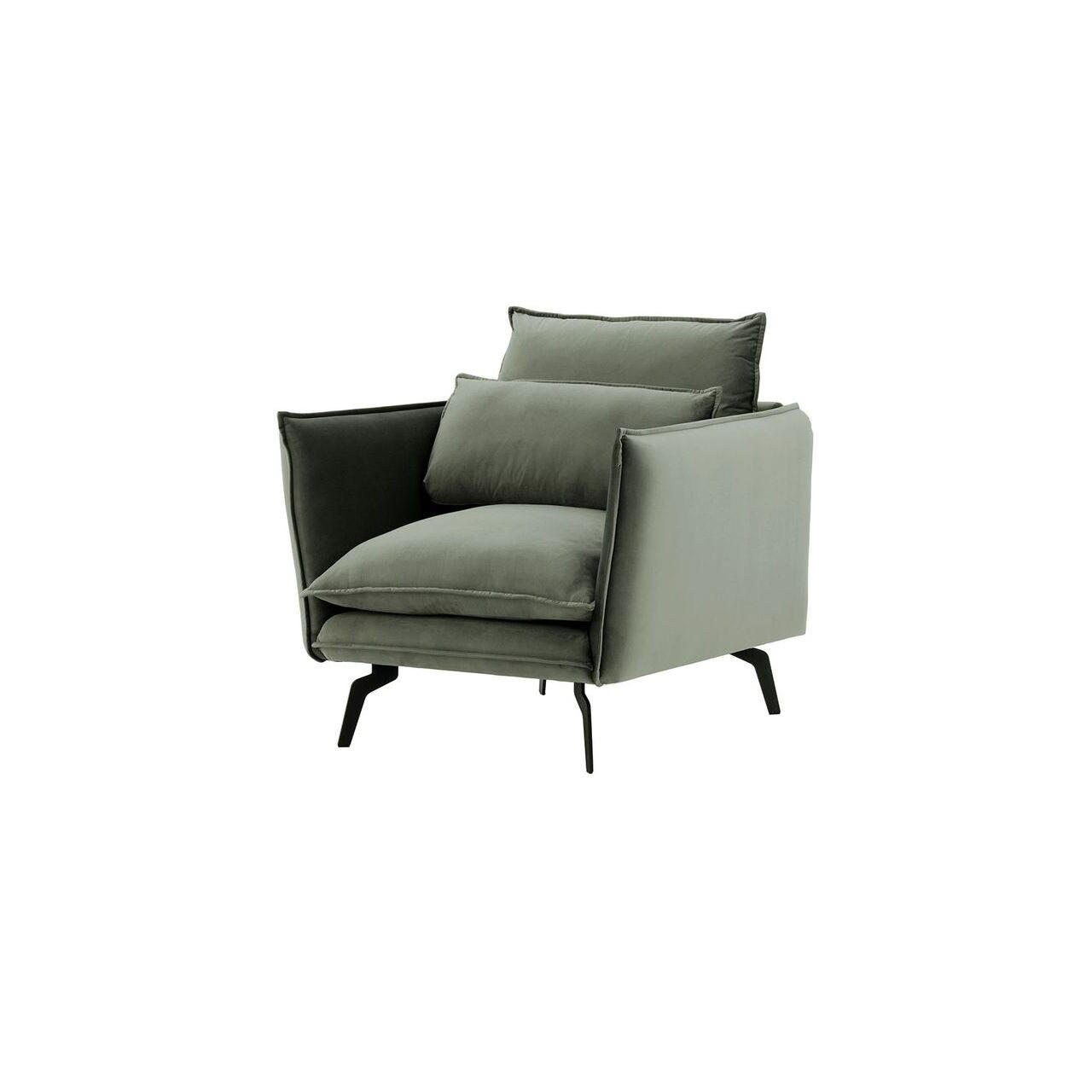SESSEL Layla-Velluto 19 - Dunkelgrau, Holz/Textil (105/95/98cm)
