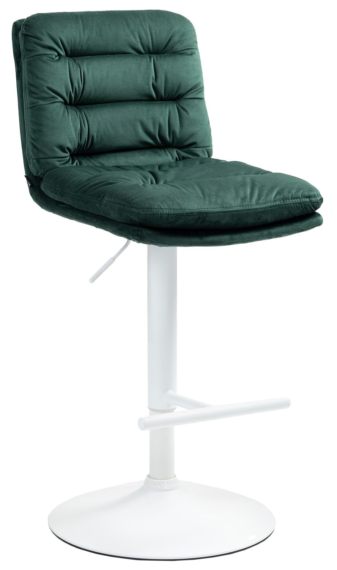 BARHOCKER Samt grün - Weiß/Grün, Textil/Metall (42/94/56cm) - CLP