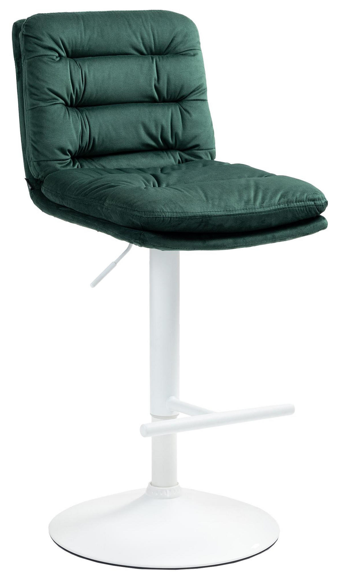 BARHOCKER Samt grün - Weiß/Grün, Textil/Metall (42/94/56cm) - CLP