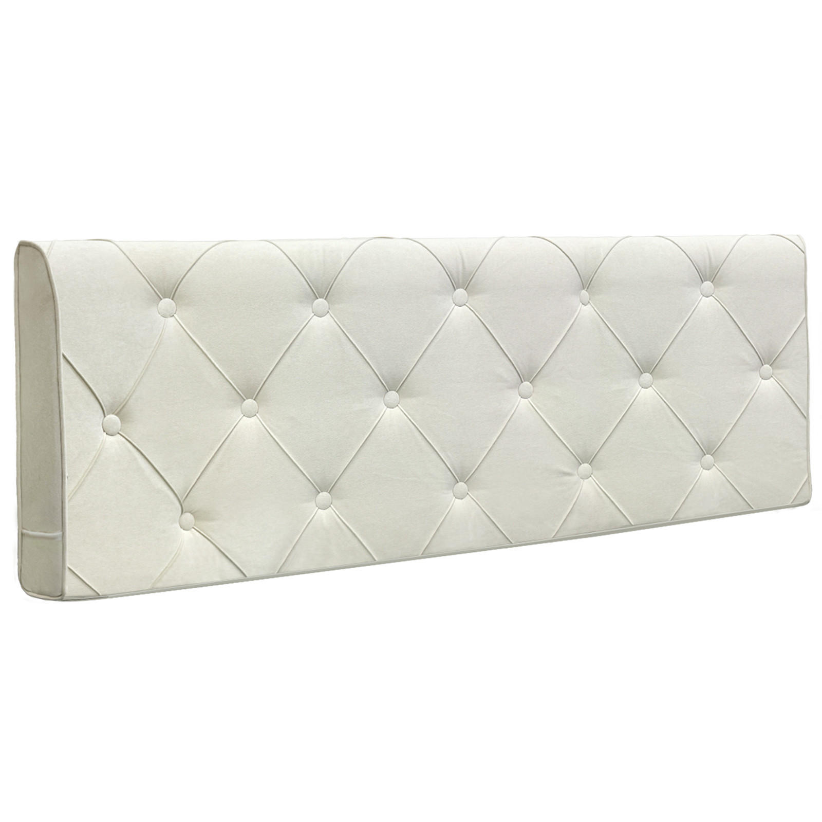 KOPFTEIL Quadratisches Raster Wildlederimitat 60*183cm - Beige/Grau, Textil (10/60/180cm) - Vercart