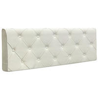 KOPFTEIL Quadratisches Raster Wildlederimitat 60*183cm - Beige/Grau, Textil (10/60/180cm) - Vercart