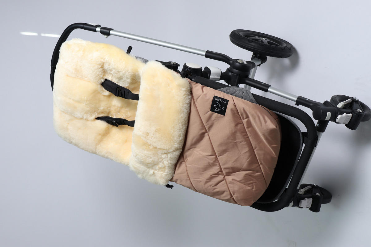 LAMMFELL-FUSSSACK Paat 2.0, sand - Beige, Fell (45/85cm) - Kaiserbaby