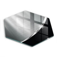 GLASPLATTE 40 cm Metallische Abstraktion - Alufarben, Glas (40/40cm) - Wallfluent