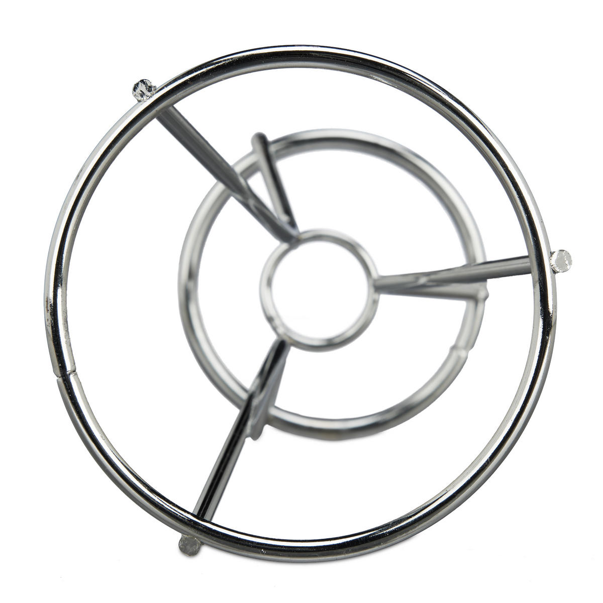 2XPOMMESHALTER - Silberfarben, Metall (9.5/16/9.5cm) - Relaxdays