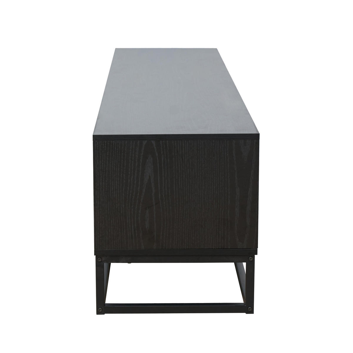 TV-SCHRANK, Schwarz - Schwarz, Holz (40/45/180cm) - Oviala