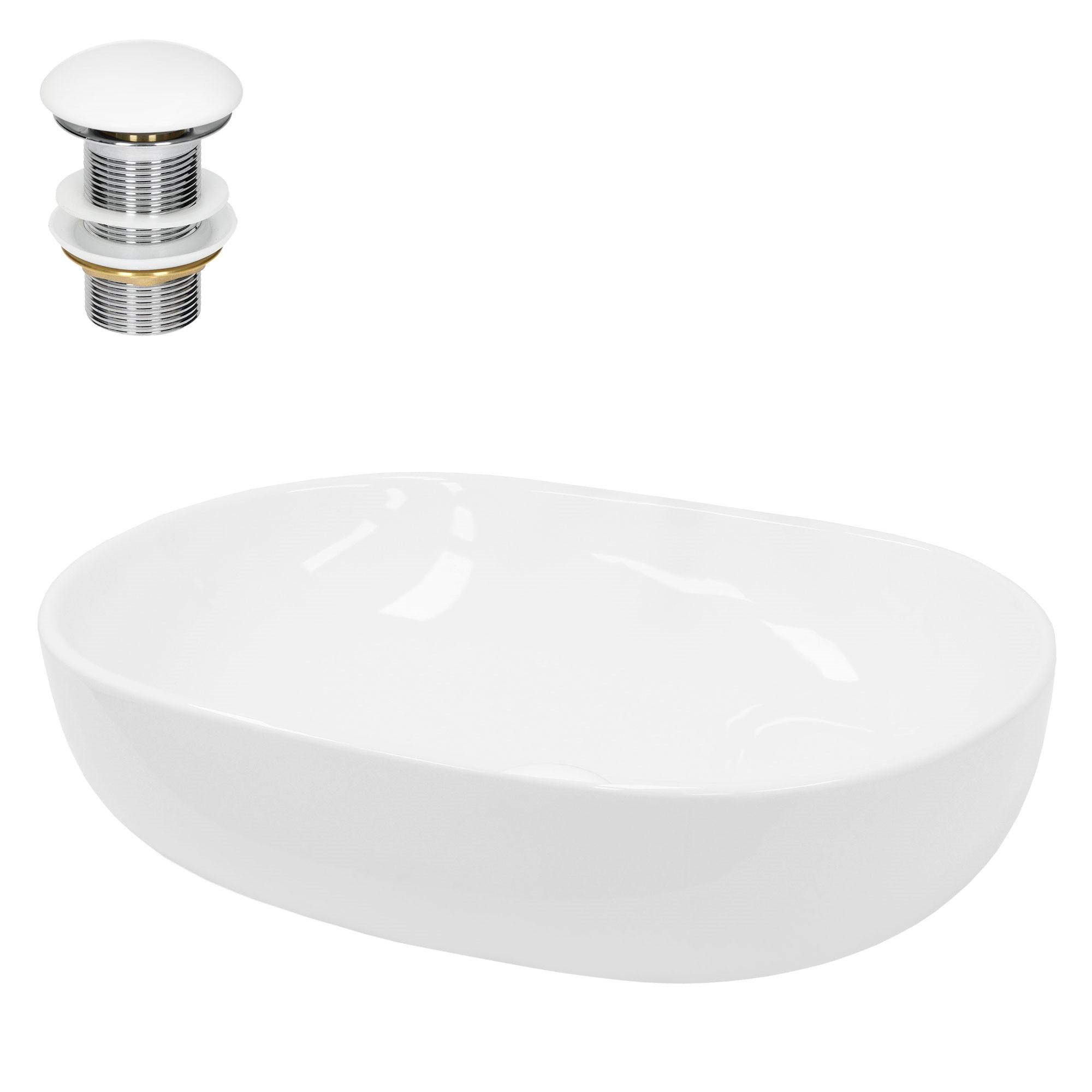 WASCHBECKEN - Weiß, Keramik (42/14.5/60cm) - LuxeBath