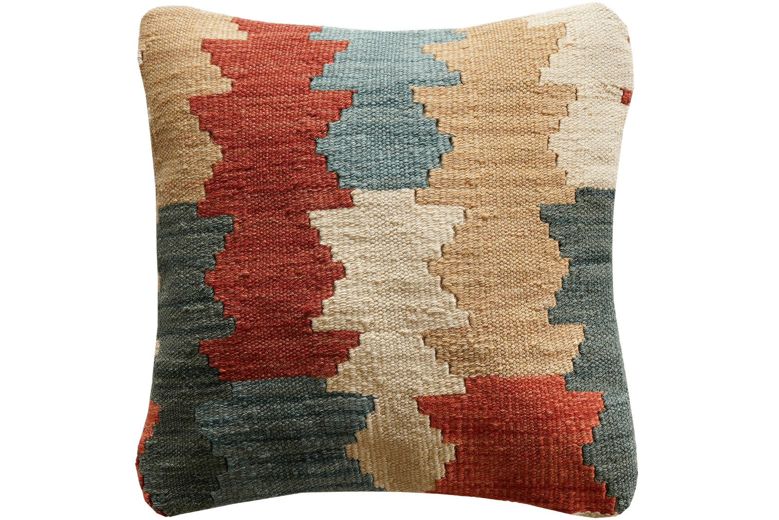 KELIM-KISSENHÜLLE handgewebt Bunt 40/40 cm Schurwolle - Multicolor, Textil (40/40cm) - Looma