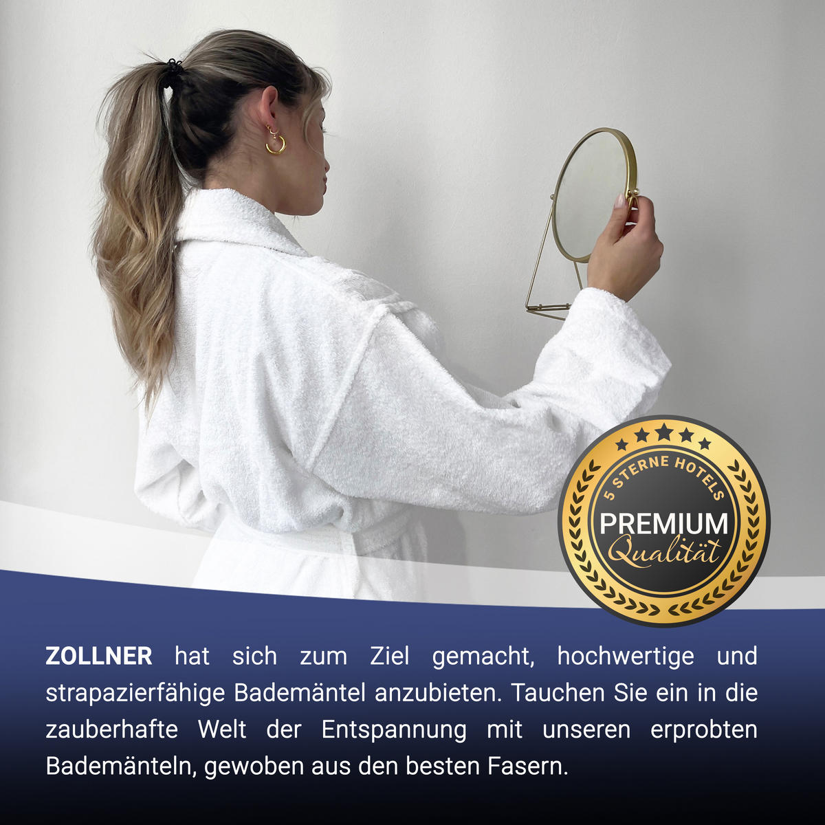 BADEMANTEL, L, 100% Baumwolle, Weiß - Weiß, Textil (Lnull) - Zollner