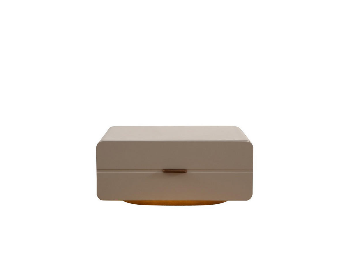 BETTANLAGE Valenica Typ-1 Bett mit Kopfteil 2 Nachttischen Kommode und Kleiderschrank - Beige, Holzwerkstoff (160/200cm)