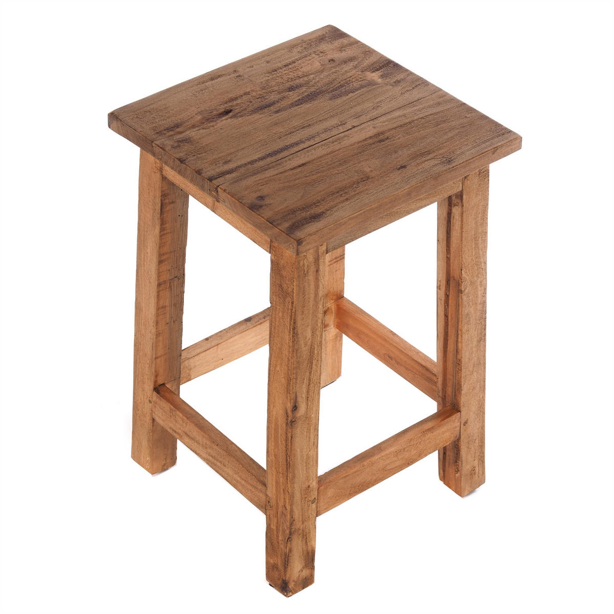 HOCKER MADERO Recyclingholz 01 natur-vintage - Naturfarben, Karton (30/48/30cm) - DESIGN DELIGHTS