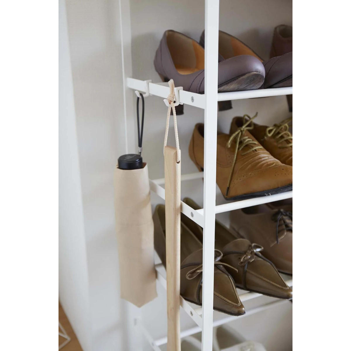 SCHUHREGAL 6 Ebenen – H25 cm - Weiß, Metall (25/87/66cm) - Yamazaki