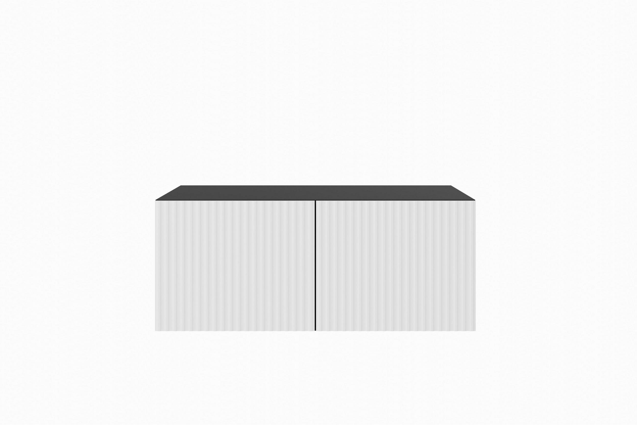 LOWBOARD VAREN 100/41/40 cm, Hängender TV-Schrank Anthrazit / Weiß - Anthrazit/Weiß, Holzwerkstoff (100/41/40cm) - MASSENO