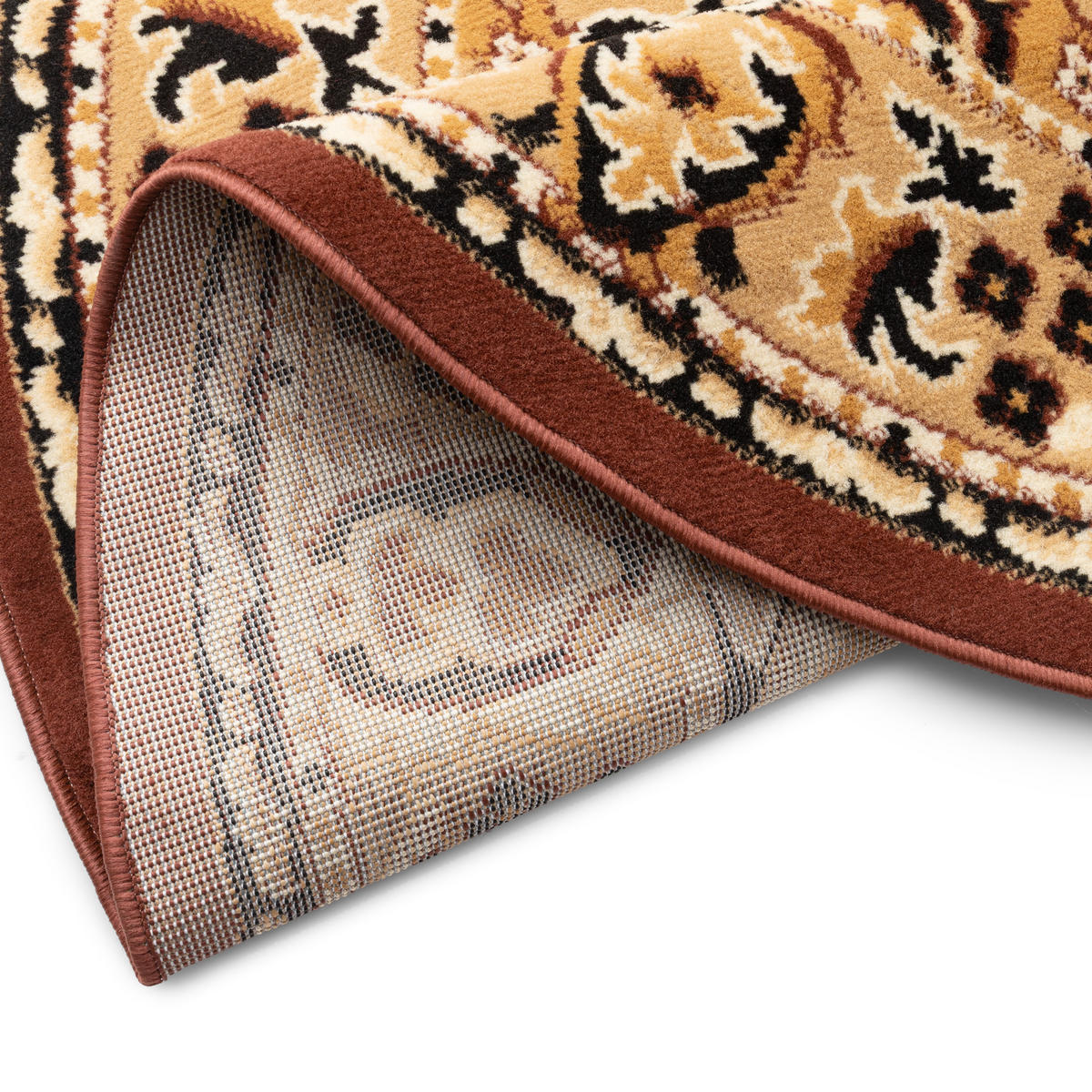 TEPPICH ATLAS rund braun medaillon 200/200 cm - Braun, Textil (200/200cm) - Tapiso