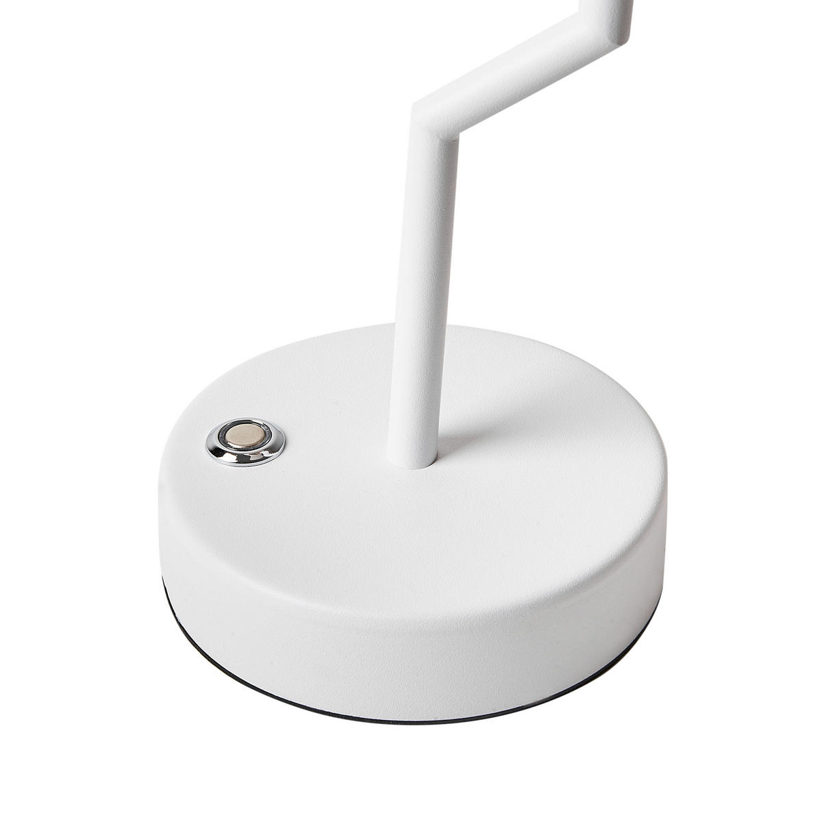 LED-TISCHLEUCHTE Weiß/Heller Holzfarbton Alviela - Hellbraun/Weiß, Metall (16/16/36cm) - Beliani