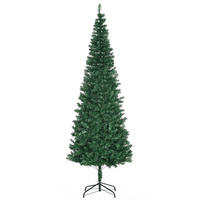 WEIHNACHTSBAUM Christbaum Kunsttanne Tannenbaum mit Beere Metallfuß PET - Grün, Kunststoff (210cm) - HOMCOM