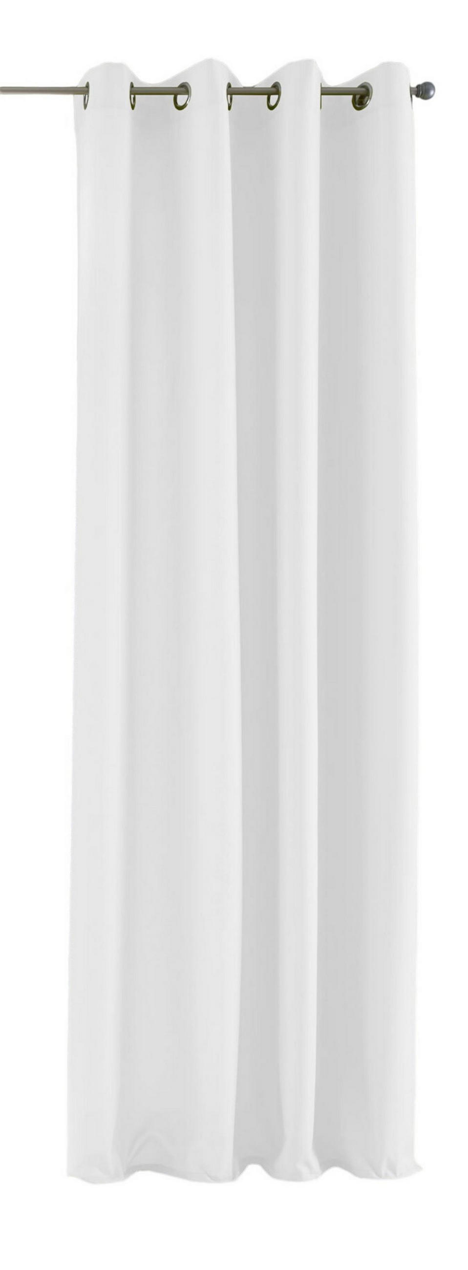 VORHANG PALERMO HxB 245x140 cm Weiß - Weiß, Textil (140/245/1cm) - Gardinenbox