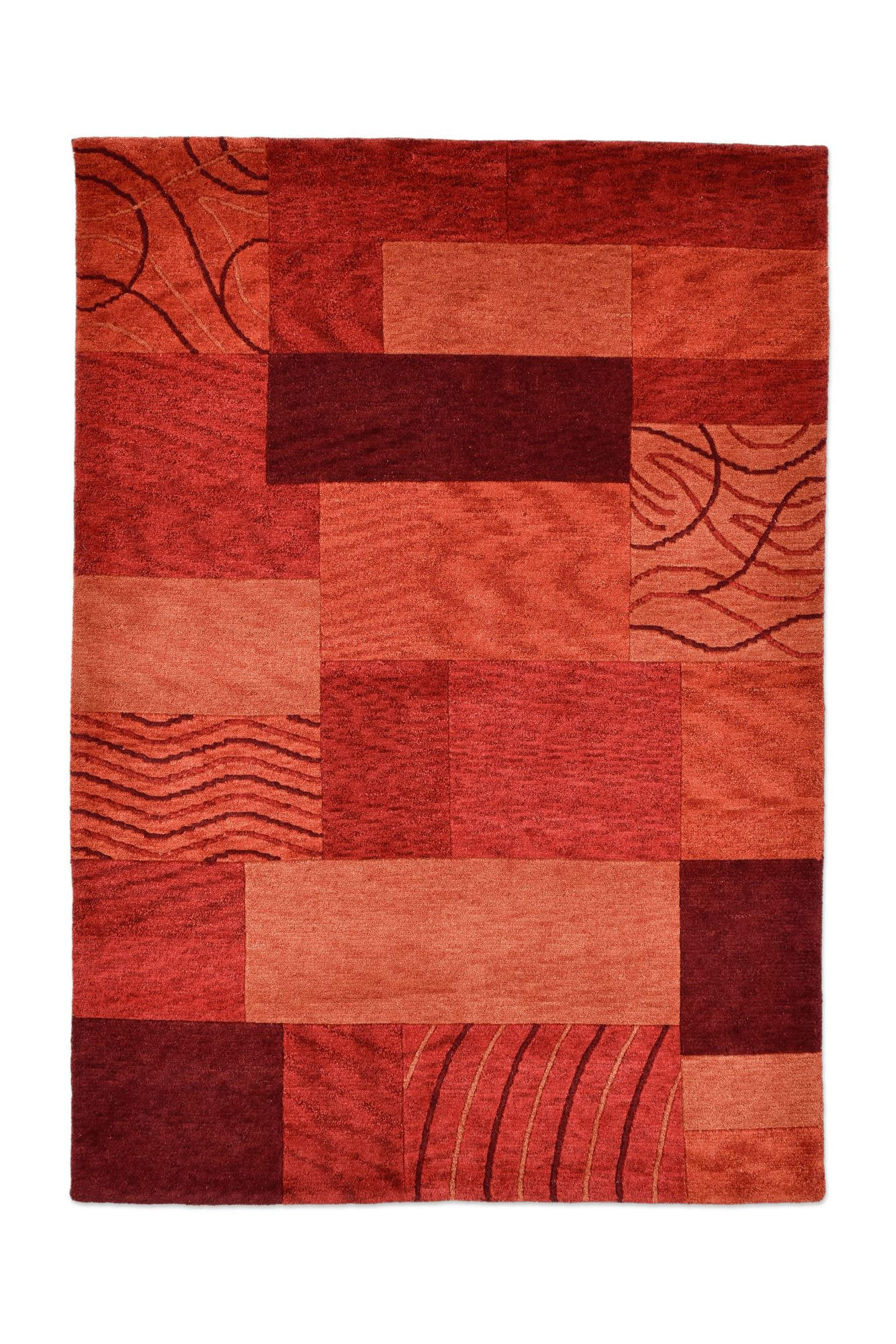 HANDTUFTTEPPICH Royal Domas 170x240 cm - Rot, Textil (170/240cm) - THEKO