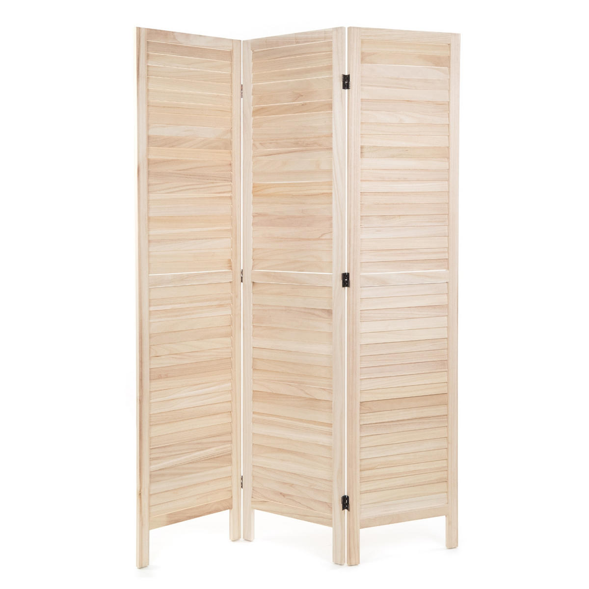 RAUMTEILER Cottage 3-tlg. Holz natur - Naturfarben, Holz (120/170/3cm) - DESIGN DELIGHTS