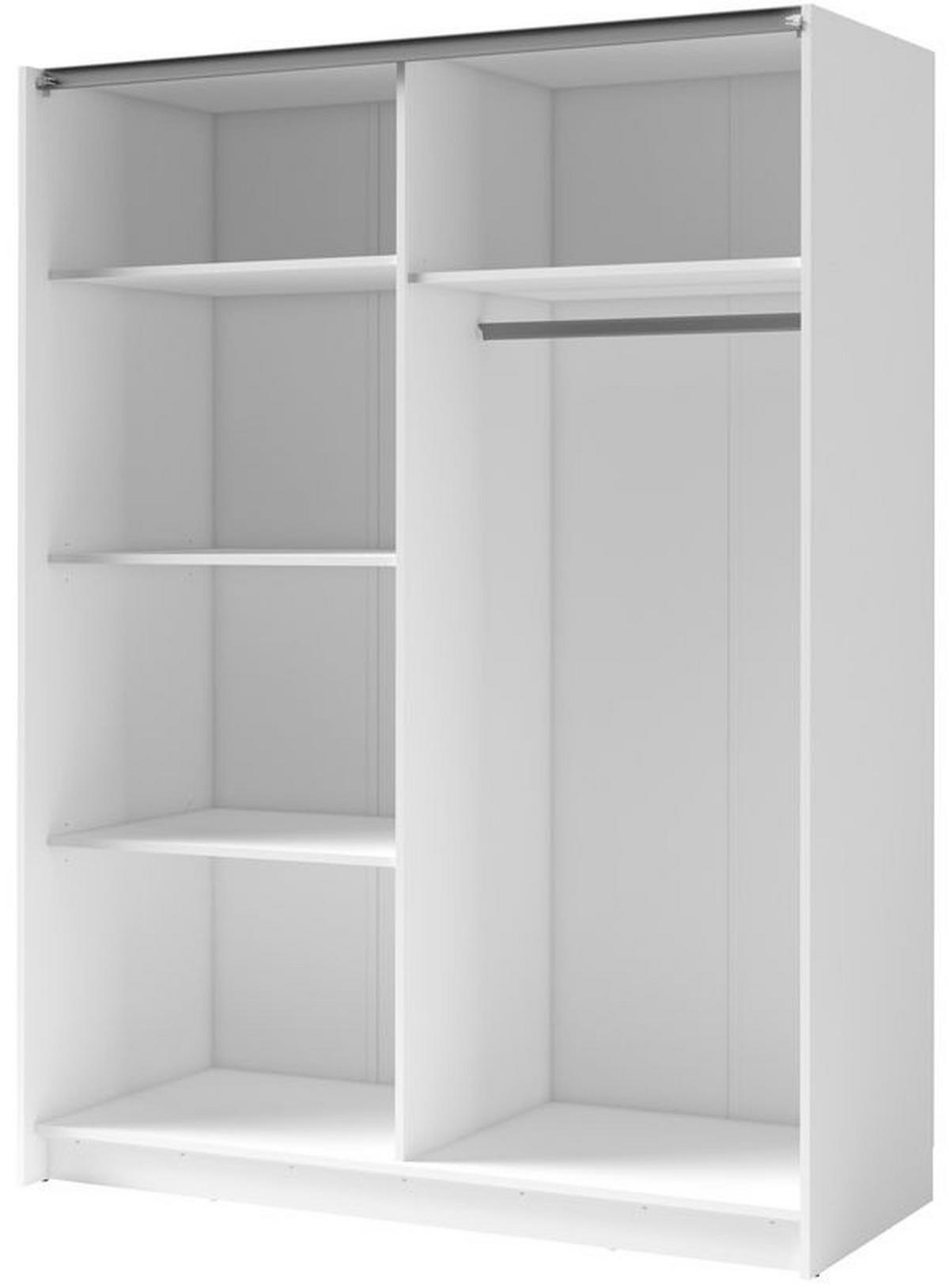 KLEIDERSCHRANK Weiß 181/199/62 - Weiß, Holzwerkstoff (181/199/62cm) - RAUMHIRSCH FURNITURE