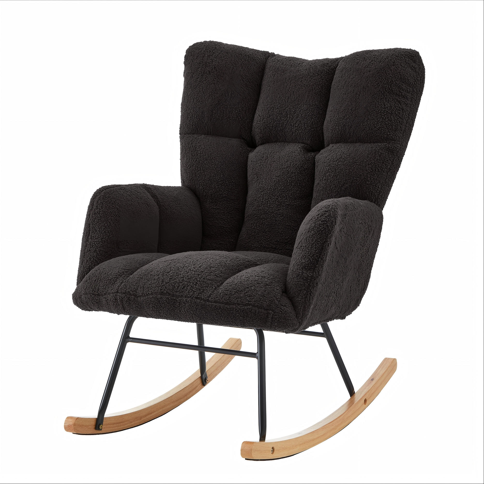 SCHAUKELSTUHL 89/69/101 cm Dunkelgrau, Metallrahmen - Dunkelgrau, Textil (89/101/69cm) - Oxeza