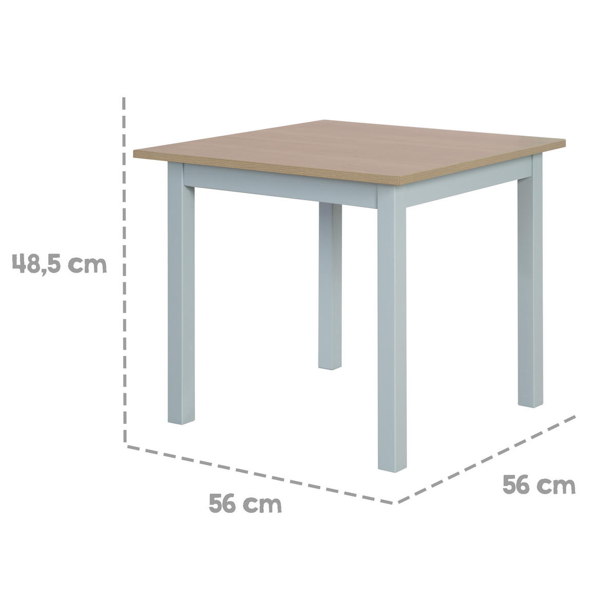 KINDERSITZGRUPPE Woody - Taupe/Sonoma Eiche, Holzwerkstoff (56/49/56cm) - Roba