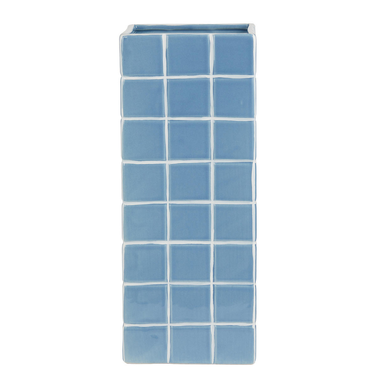 VASE Tiles 33cm - Blau, Stein (33cm) - Butlers
