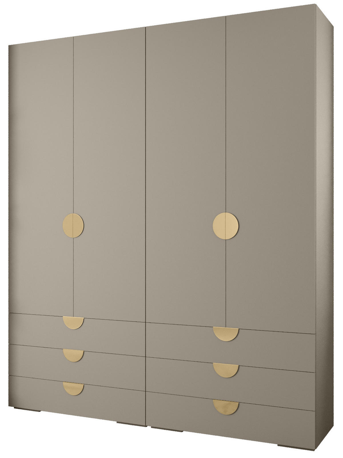 GARDEROBEN-SET 236,7/200/47 - Kaschmir/Goldfarben, Holz/Kunststoff (200/236.7/47cm) - Abiks Möbel
