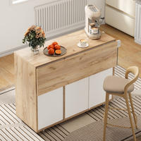 KÜCHENINSEL 120/46/85 cm mit 360°-Rollen und vielseitigem Stauraum aus Holzwerkstoff, Weiß/Naturholz - Weiß, Holzwerkstoff (120/85/46cm) - Redom