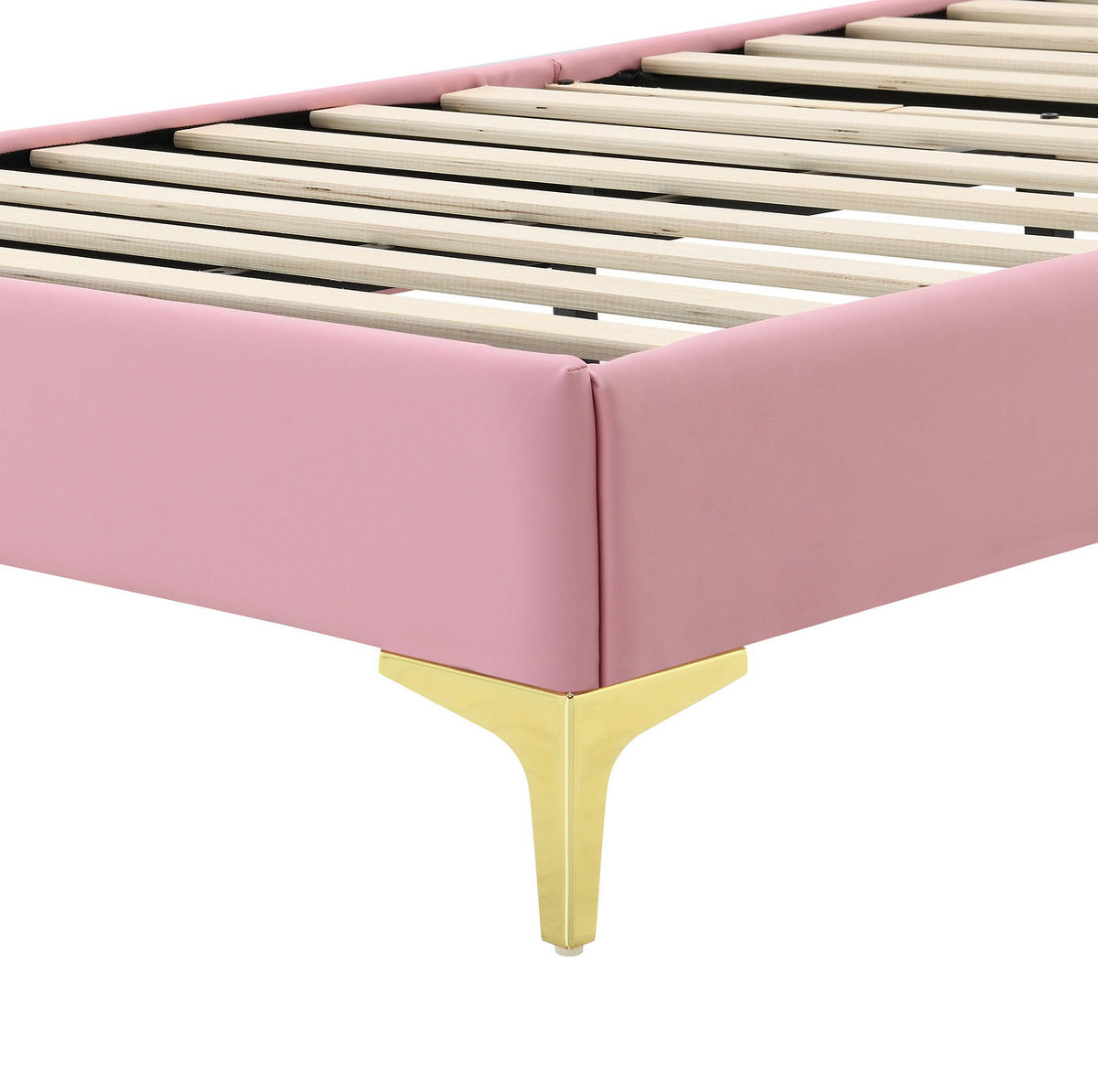 KINDEREINZELBETTEN aus Kunststoff 90x200 cm in Rosa/Weiß mit LED-Beleuchtung - Weiß, Kunststoff (90/200cm) - Modfu