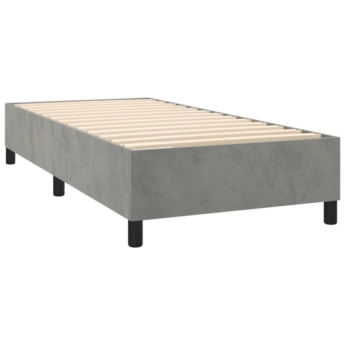 POLSTERBETT Racanelli 100/203 cm - Hellgrau, Holzwerkstoff (100/200cm) - Nettlife