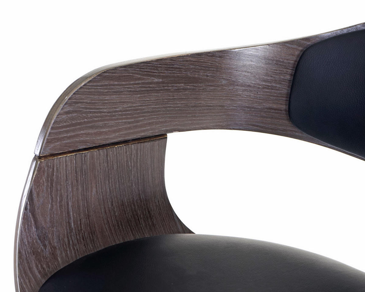 BARHOCKER Grau, Schwarz - Schwarz/Grau, Textil (59/109/50cm) - MCW