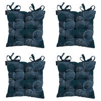 SITZKISSEN Kreis 46/46 cm 4er-Set - Blau, Textil (46/8/46cm) - Madison
