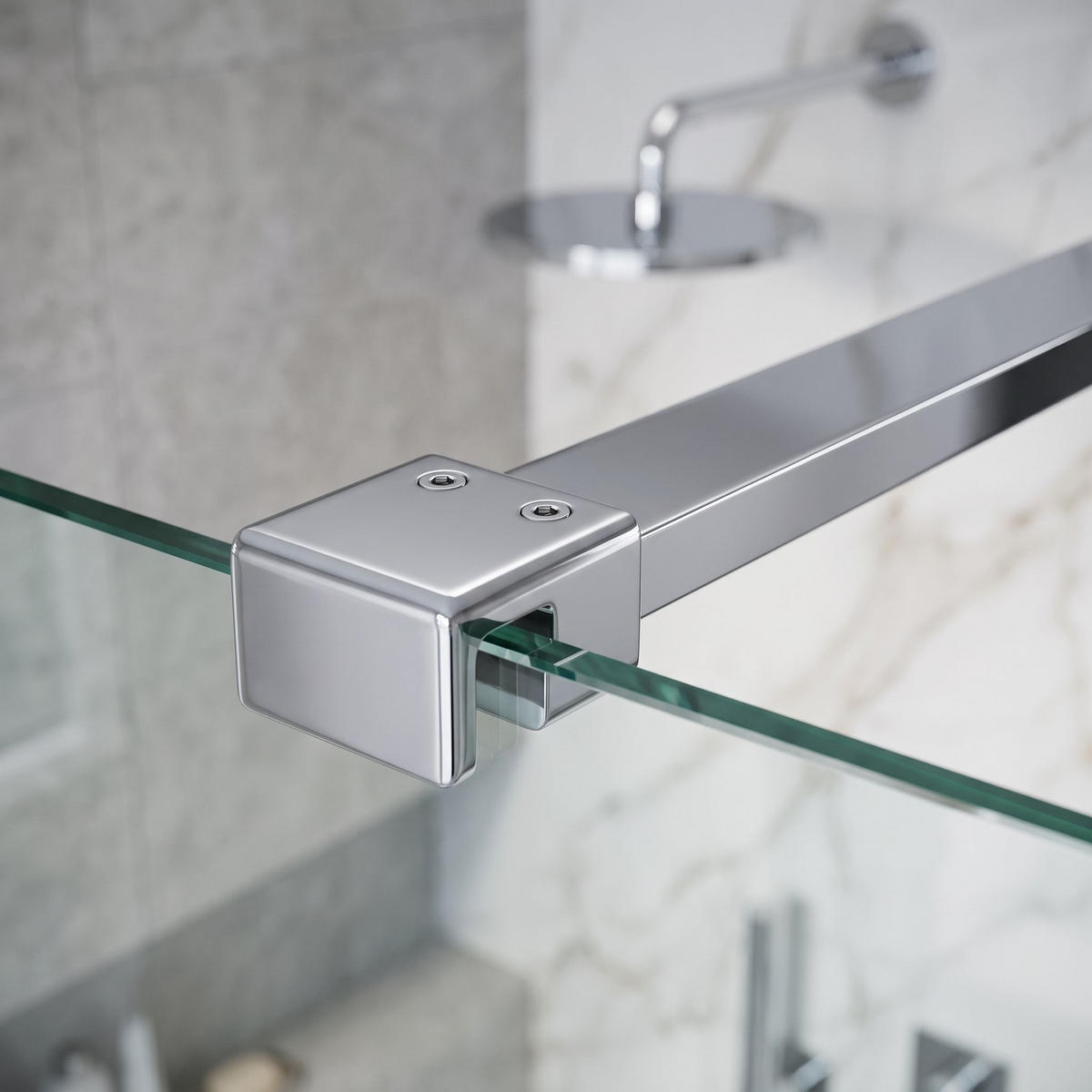 STABILISIERUNGSSTANGE Für Duschwand 150 Cm Rea Chrome - Chromfarben, Metall (3.2/150/3.2cm) - REA