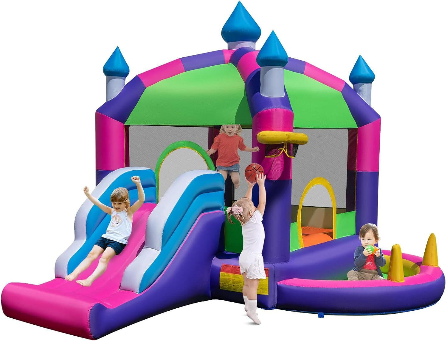 COSTWAY SKÁKACÍ HRAD 300 cm Multicolor