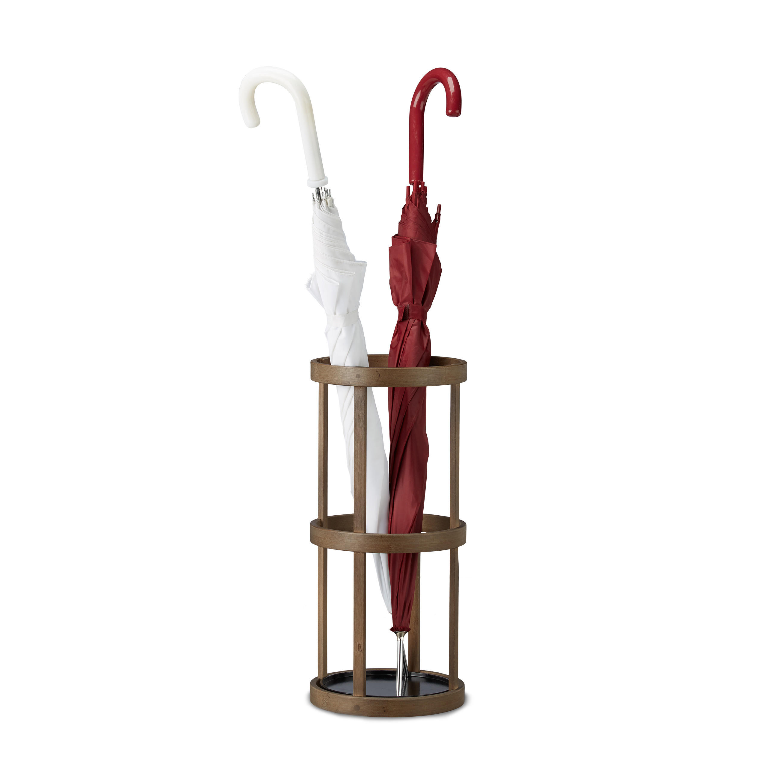 SCHIRMSTÄNDER - Braun, Holz/Metall (20.5/45/20.5cm) - Relaxdays