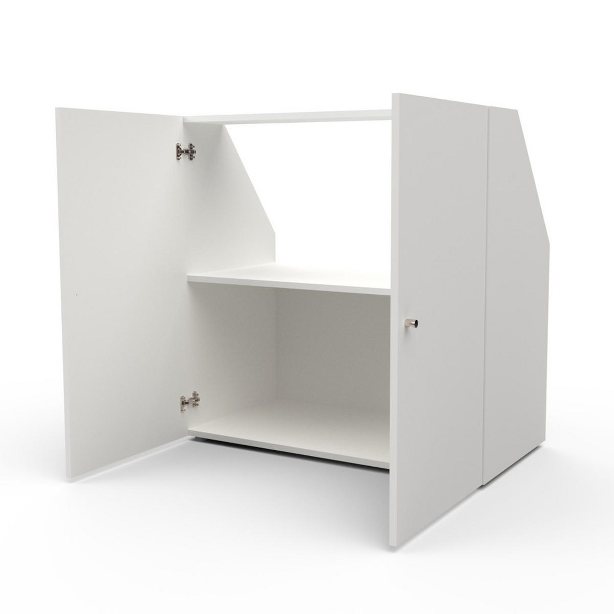 DACHSCHRÄGENSCHRANK CALI/ 100/100/51.8 cm - Weiß - Weiß, Holzwerkstoff (51.8/100/100cm) - Weber Industries