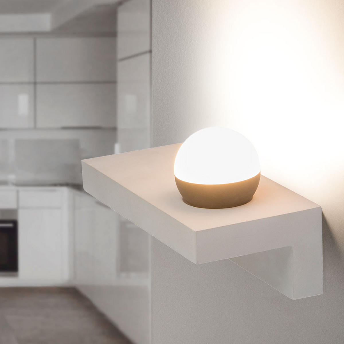 LED WANDLEUCHTE TIMO Grau Beton - Grau, Metall (30/17.5/15cm) - Globo Lighting