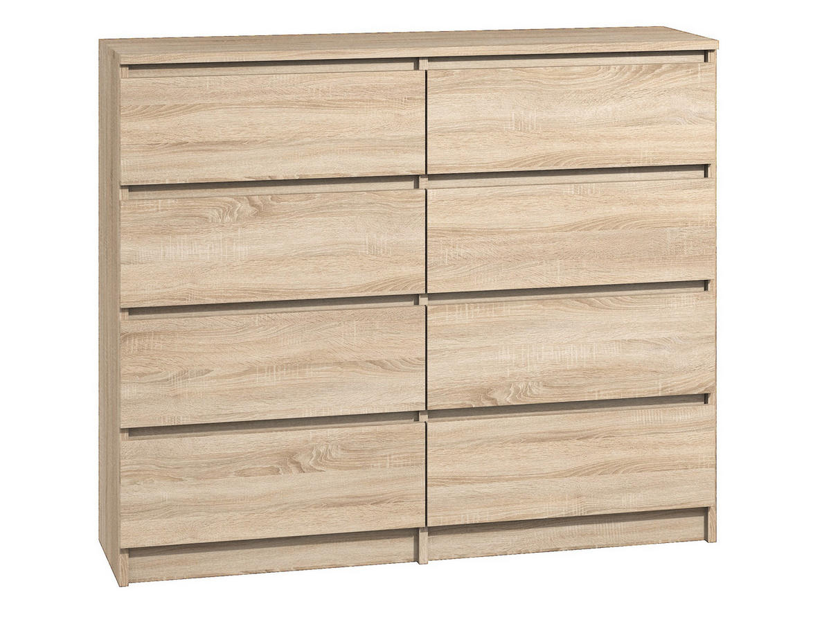 KOMMODE bella8 140 sonoma - Sonoma Eiche, Holzwerkstoff (140/98/35cm) - roe furniture