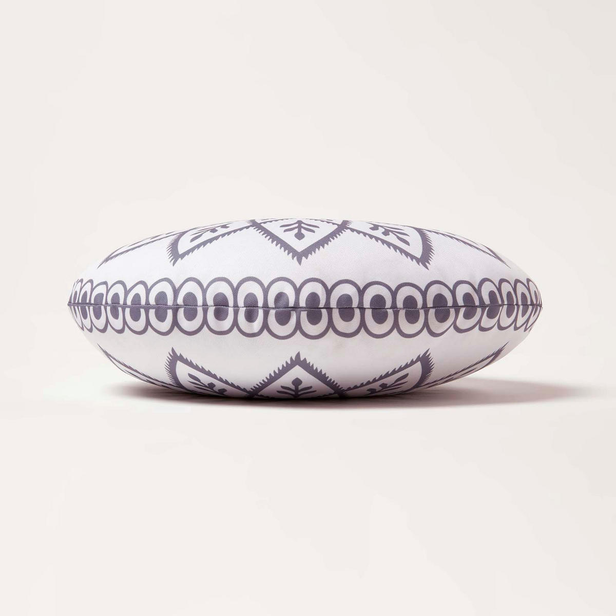 OUTDOOR-KISSEN HENNA rund 2er-Set 40 cm – Mandala-Muster - Grau, Textil (40/40cm) - Homescapes
