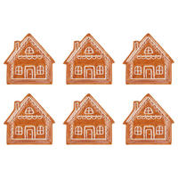 DEKO-TELLER Gingerbread 6Er-Set - Braun, Keramik (2cm) - Butlers