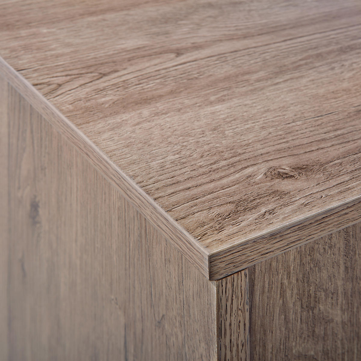 NACHTTISCH dunkler Holzfarbton rechteckig 41/55 cm Cairo - Dunkelbraun, Holzwerkstoff (55/39/41cm) - Beliani