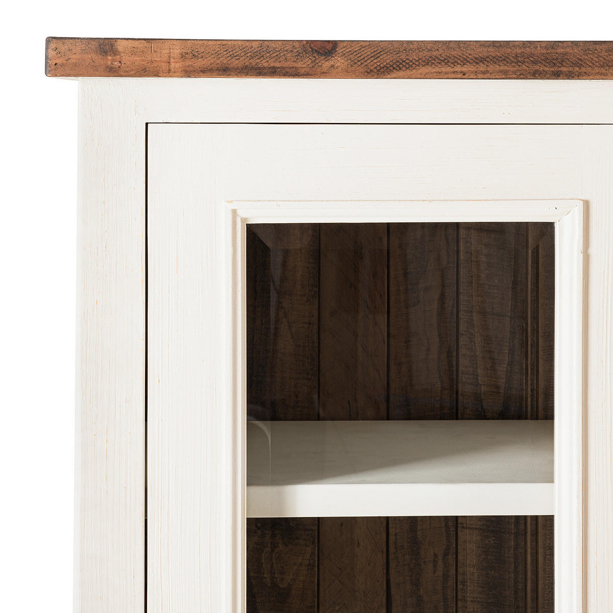 STANDVITRINE - Kiefer massiv - Kieferfarben, Holz (65/179/45cm) - home24