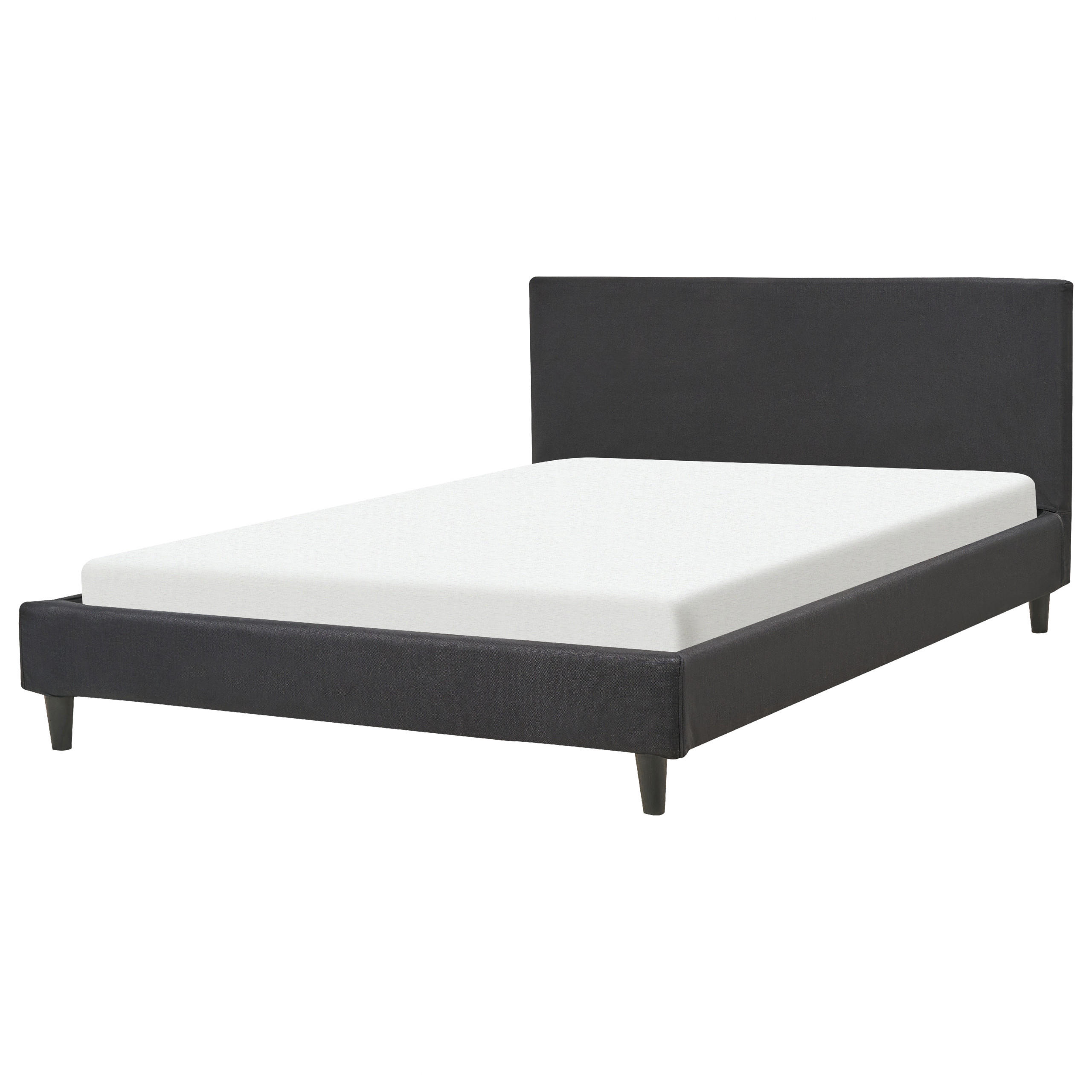 POLSTERBETT 140/200cm Schwarz Fitou - Schwarz, Textil (140/200cm) - Beliani