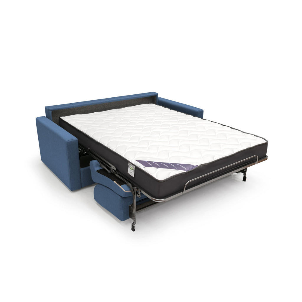 Thumbnail - Divani.store Schlafsofa, Blau, Textil, 186x90x96 cm, Wohnzimmer, Sofas & Couches, Schlafsofas