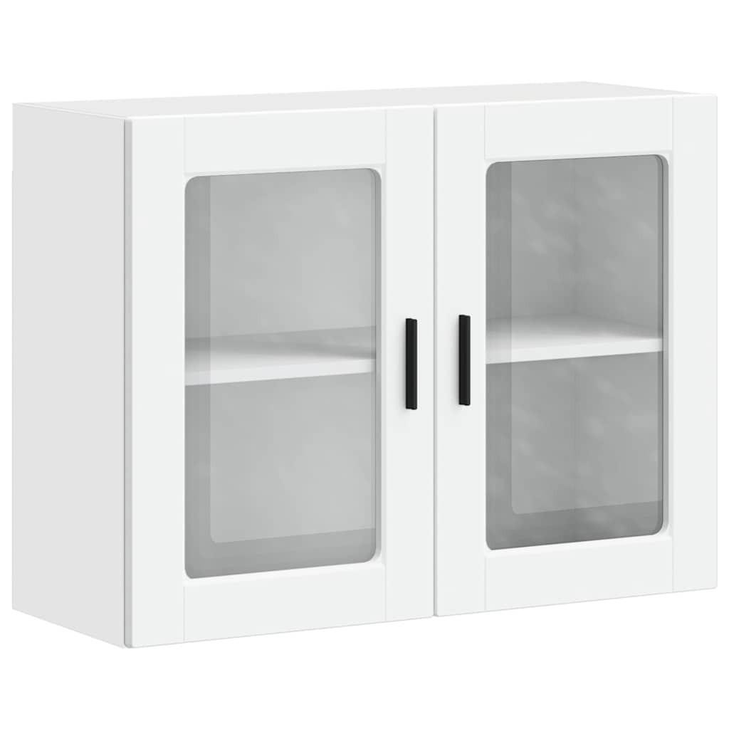 KÜCHEN-HÄNGESCHRANK Mit Glastür Weiss - Weiß, Holzwerkstoff (31/60/80cm) - vidaXL