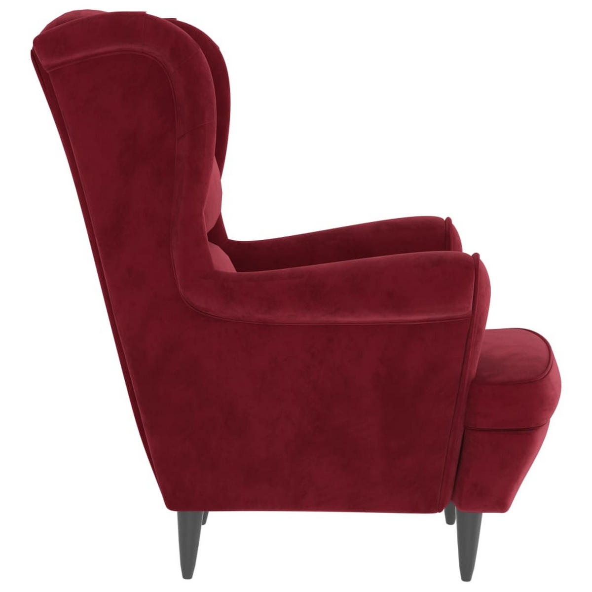 SESSEL Weinrot Samt - Rot, Textil (74/100/84cm) - furnicato