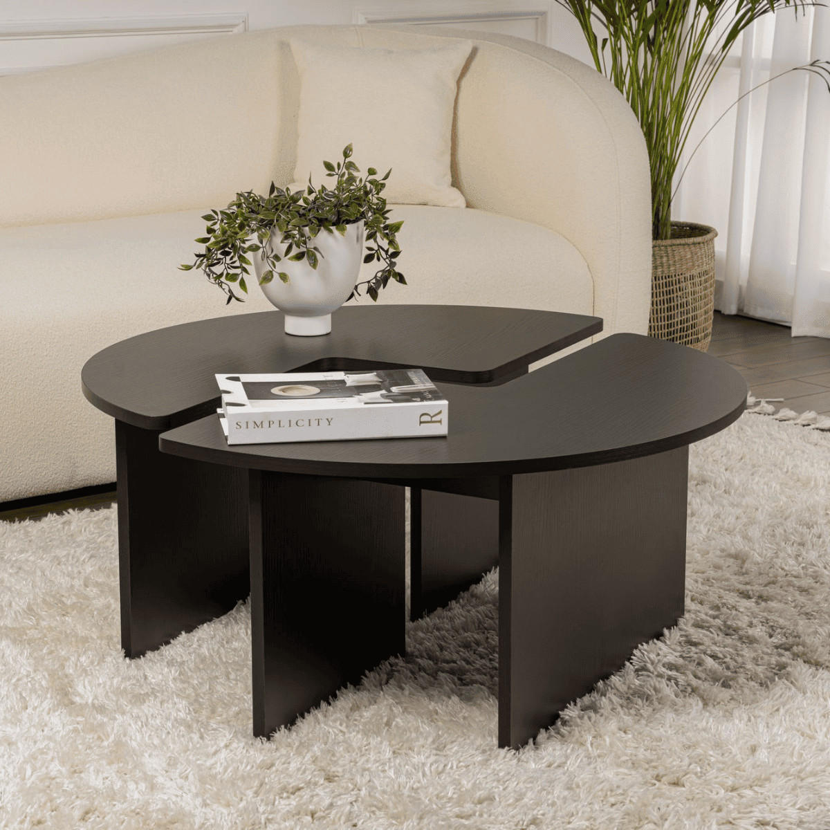 COUCHTISCH moira Bois Noir - Eichefarben, Holzwerkstoff (65/90/41cm) - Calicosy